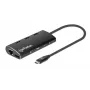 Manhattan USB-C Dock/Hub mit Kartenleser, Anschlüsse (x6): Ethernet, HDMI, USB-A (x3) und USB-C, mit Power Delivery (100 W) zum USB-C-Anschluss (Hinweis: zusätzliches USB-C-Netzteil und USB-C-Kabel erforderlich), universell für alle Geräte, Aluminium, entspricht DKT30CSDHPD3