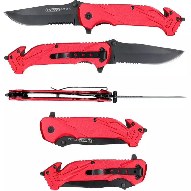 Taschenmesser Camper/Scout KS Tools 907.2220 Schwarz Rot