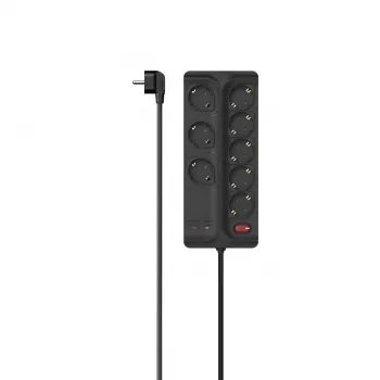 Hama 00223162 Mehrfachsteckdose 1,5 m 8 AC-Ausgänge Indoor Schwarz