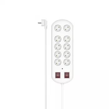 Hama 00223163 Mehrfachsteckdose 2 m 10 AC-Ausgänge Innenbereich Weiß