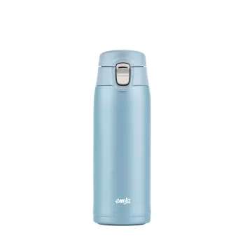 EMSA Light Mug 400 ml Blau Edelstahldeckel Polypropylen