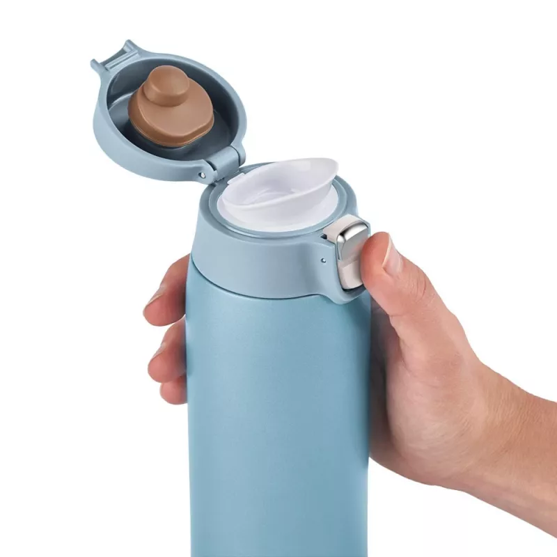 EMSA Light Mug 400 ml Blau Edelstahldeckel Polypropylen