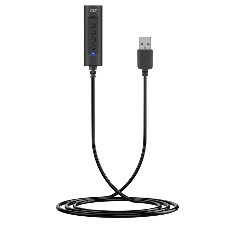 ACT AC9360 Audiokarte USB 3,5 mm Kopfhöreranschluss 4 Tasten