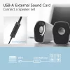 ACT AC9360 Audiokarte USB 3,5 mm Kopfhöreranschluss 4 Tasten