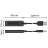 ACT AC9360 Audiokarte USB 3,5 mm Kopfhöreranschluss 4 Tasten