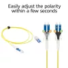 ACT 1,5 Meter Singlemode 9/125 OS2 Polarity Twist uniboot Duplex-Glasfaser-Patchkabel CS - LC