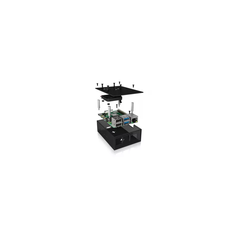 ICY BOX IB-RP108 Gehäuse Anthrazit, Schwarz