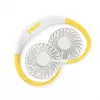 Unold Neck Fan Breezy White, Weiß, Gelb, 2 Lüfter, 8 h, Nackenventilator, Weiß, 1 Stück