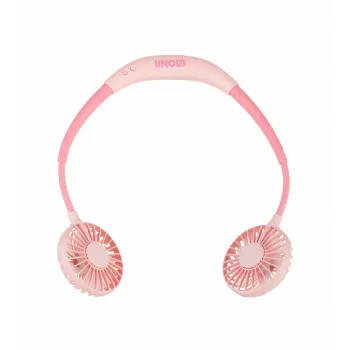 Unold Nackenventilator Breezy Pink, Pink, 2 Lüfter, 8 h, Nackenventilator, Weiß, 1 Stück