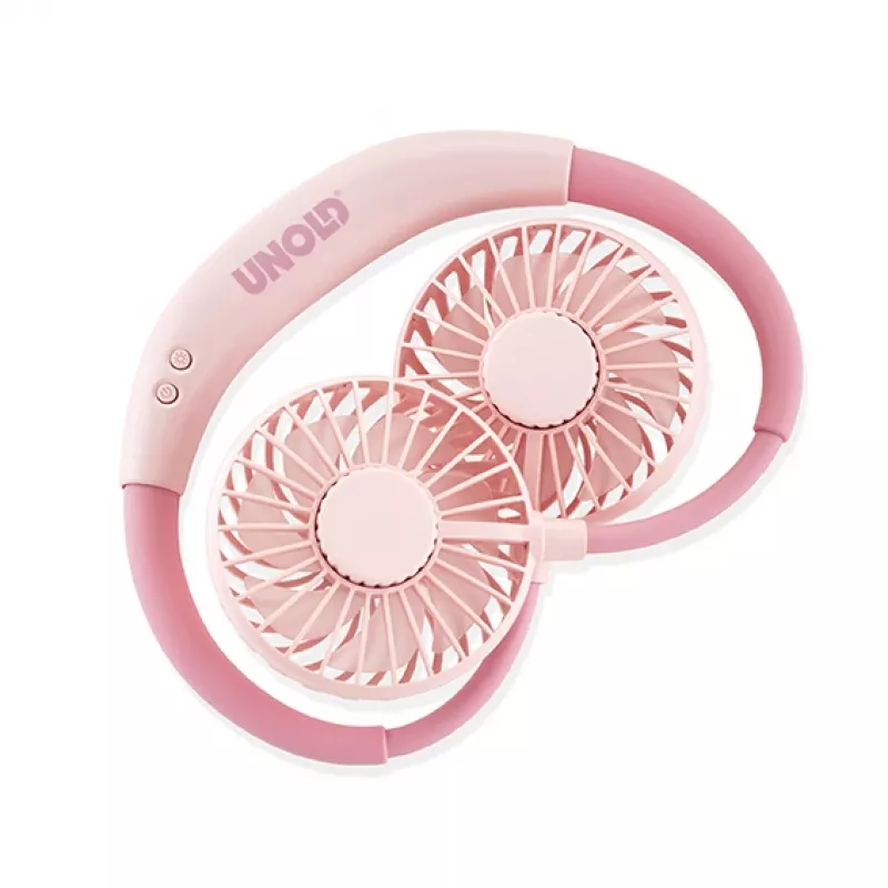 Unold Nackenventilator Breezy Pink, Pink, 2 Lüfter, 8 h, Nackenventilator, Weiß, 1 Stück