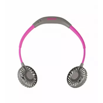 Unold Nackenventilator Breezy Anthrazit, Anthrazit, Lila, 2 Lüfter, 8 h, Nackenventilator, Weiß, 1 Stk.