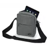 Umhängetasche WEDO 59 350512 — Polyester grau Unisex Schulter-/Handtasche, Reißverschluss
