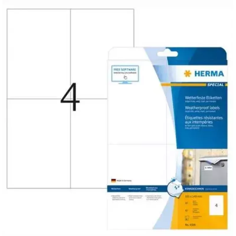Selbstklebende Etiketten Rechteckig HERMA 4598