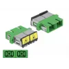 Glasfaser-Koppler DeLOCK 86892 SC Duplex Buchse auf SC Duplex Buchse, Grün