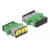 Glasfaser-Koppler DeLOCK 86892 SC Duplex Buchse auf SC Duplex Buchse, Grün