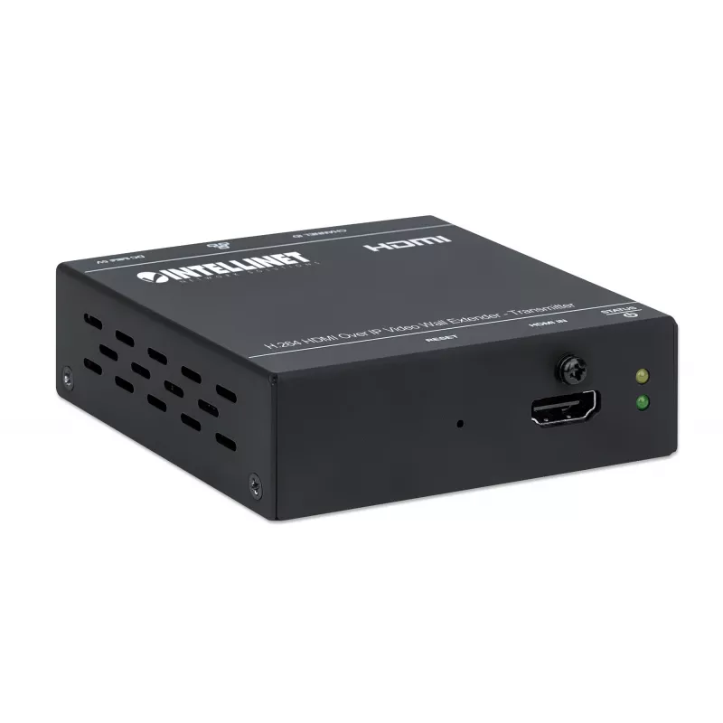 Intellinet H.264 HDMI Over IP Video Wall Extender - Transmitter Verteilt ein H.264-komprimiertes 1080p-HDMI-Signal über ein Netzwerk bis zu 500 m; Videowand, Unicast- und Multicast-Streaming; montierbar, schwarz