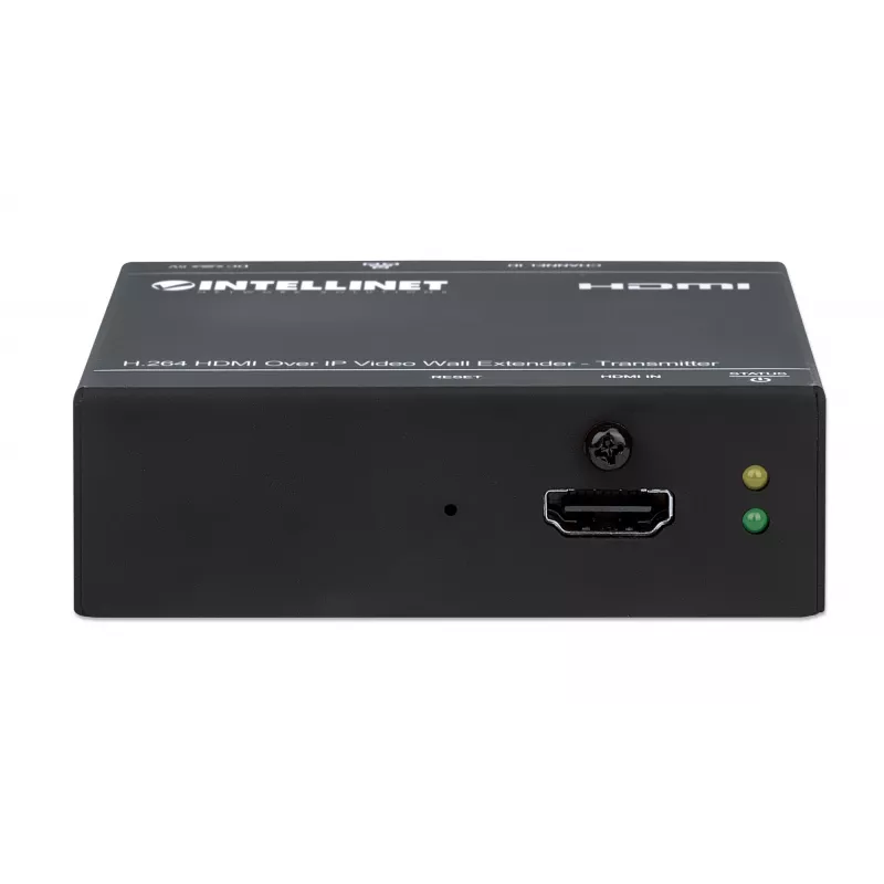 Intellinet H.264 HDMI Over IP Video Wall Extender - Transmitter Verteilt ein H.264-komprimiertes 1080p-HDMI-Signal über ein Netzwerk bis zu 500 m; Videowand, Unicast- und Multicast-Streaming; montierbar, schwarz