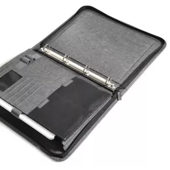 Personalorganizer WEDO 58 354412 A4 grau Polyester mit 4-Ring-Mechanik