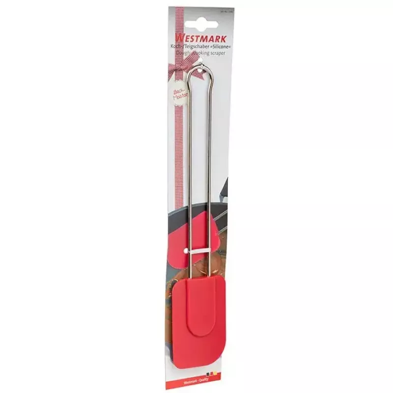 Silikon-Teigschaber Westmark 15462270 rote Silikonklinge Edelstahlgriff