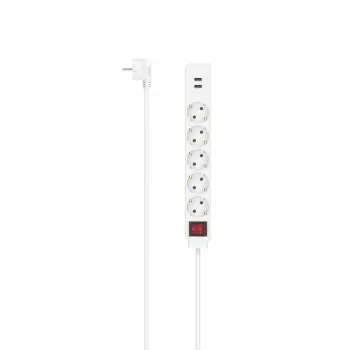 Hama 00223183 power extension 1.4 m 5 AC outlet(s) Indoor White