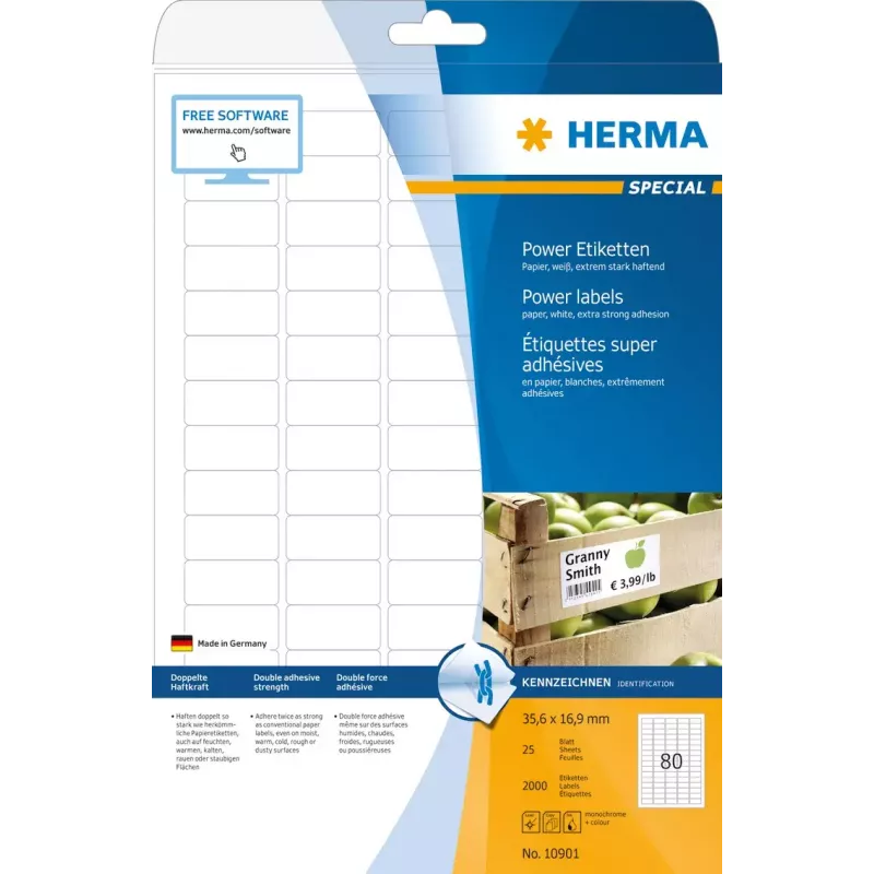 Selbstklebendes Druckeretikett HERMA 10901