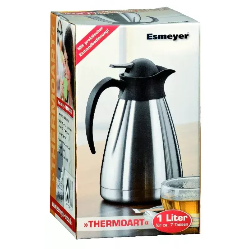Isolierflasche Esmeyer THERMOART 1 L Schwarz Edelstahl