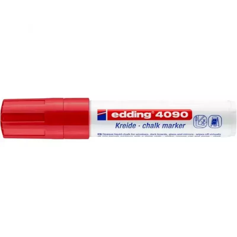 Kreidemarker Edding 4090 Meißelspitze Rot