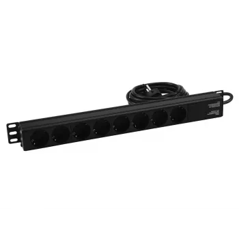 Stromverteilereinheit Eurolite 30240215 8 AC-Ausgänge 1U Schwarz