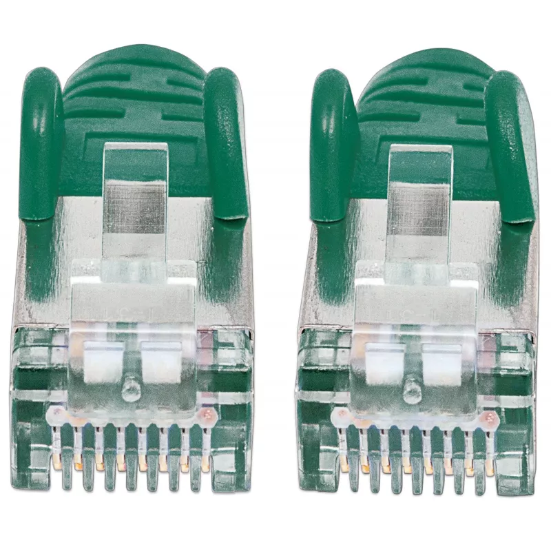 Intellinet Netzwerk-Patchkabel, Cat6, 0,5 m, Grün, Kupfer, S/FTP, LSOH/LSZH, PVC, RJ45, vergoldete Kontakte, Snagless, Booted, lebenslange Garantie