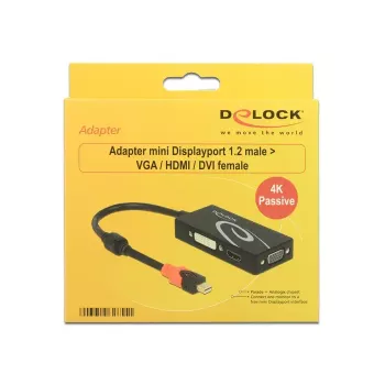 Laptop-Dock DeLOCK 62855 Kabelgebunden Schwarz