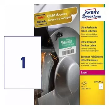 Selbstklebendes Druckeretikett Avery L7917-40