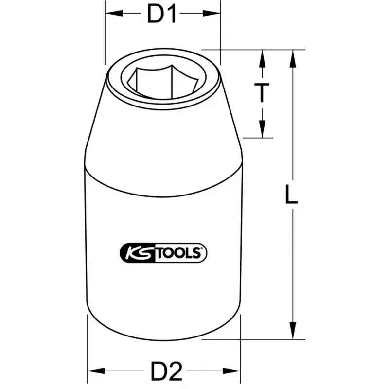 Steckschlüsseleinsatz KS Tools 911.1253 1/2 Zoll Antrieb 1 Kopf 50g