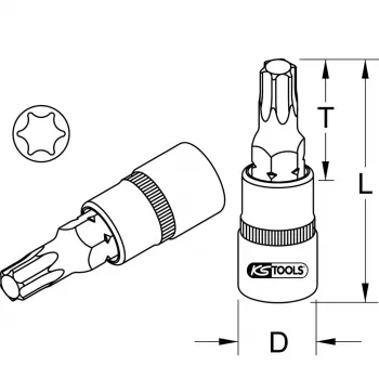 Steckschlüsselsatz KS Tools 911.1445 1/4 Zoll Antrieb 1 Kopf 15 g