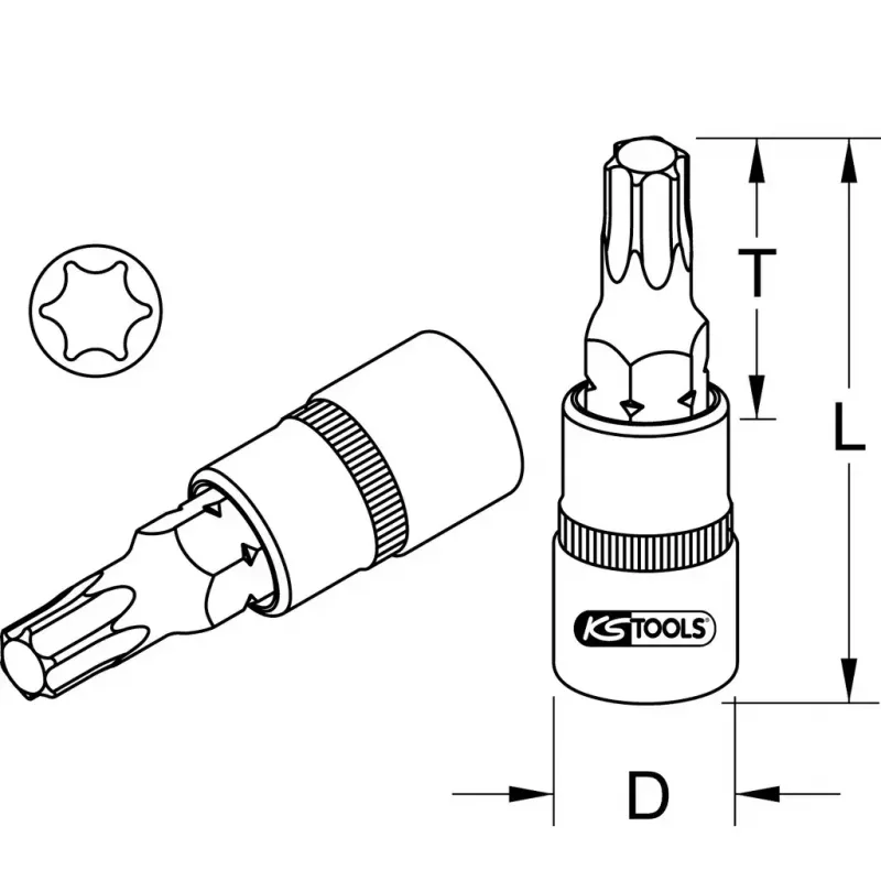 Steckschlüsselsatz KS Tools 911.1445 1/4 Zoll Antrieb 1 Kopf 15 g