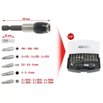 Schraubendreher-Bitsatz KS Tools 911.2060 32 Stk.