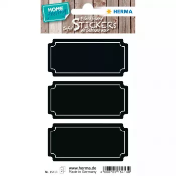Selbstklebeetikett HERMA 15413 Permanent Schwarz 6 Stück
