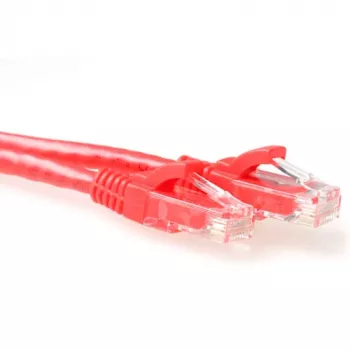 ACT Rot 0,5 Meter U/UTP CAT6 Patchkabel rastnasenfrei mit RJ45-Steckern