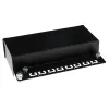 Aufputz-geschirmte 8-Port CAT6A Box ACT FA7001, schwarz, 173×109×44 mm, 110/Krone LSA-Auflegeleiste