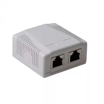 Aufputz-geschirmte Anschlussdose ACT FA7004, 2-Port CAT6A
