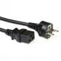 ACT Netzkabel CEE 7/7 Stecker (gerade) - C19 schwarz 5 m