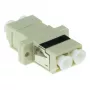 ACT Glasfaser LC-Duplex-Adapter Multimode OM1/OM2 Flansch, LC/LC, Elfenbein, Multimode, Keramik, OM1, 1 Stk.