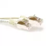 ACT Ivory 20 Meter LSZH SFTP CAT6A Patchkabel, rastnasenfrei mit RJ45-Steckern