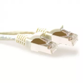 ACT Ivory 30 Meter LSZH SFTP CAT6A Patchkabel, rastnasenschutz, mit RJ45-Steckern