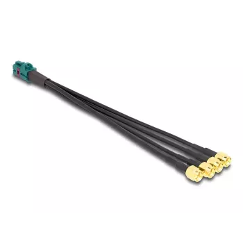 DeLOCK 90142 Koaxialkabel 0,2 m Mini FAKRA Z 4 x SMA Schwarz