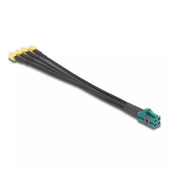 DeLOCK 90142 Koaxialkabel 0,2 m Mini FAKRA Z 4 x SMA Schwarz