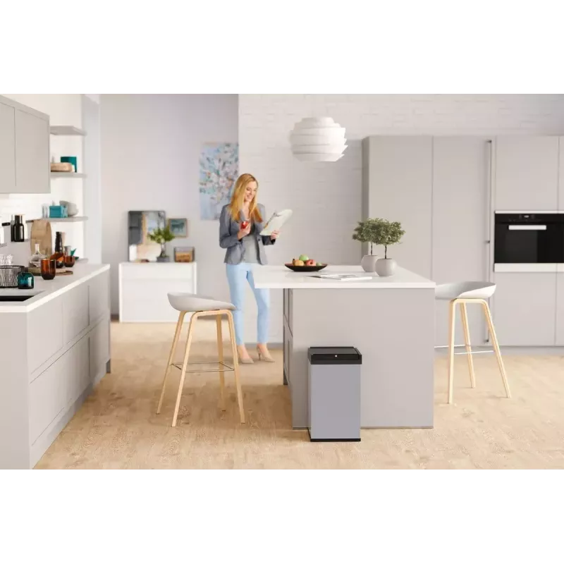 Hailo Big-Box Swing L Rechteckiger Stahlabfalleimer Weiß