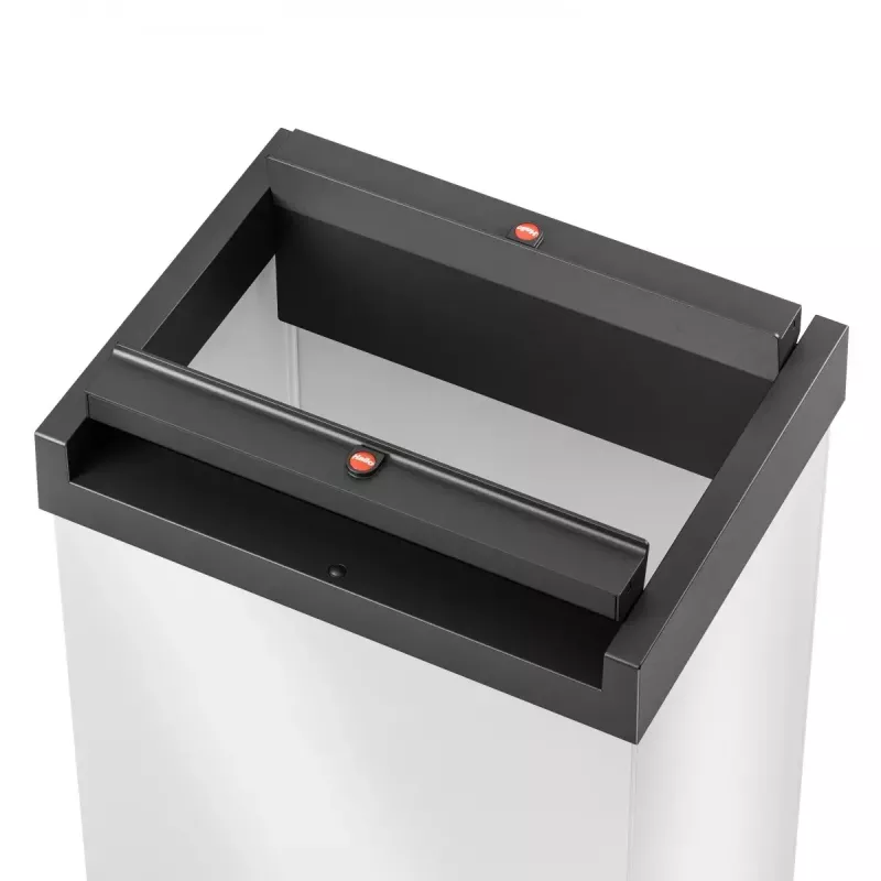 Hailo Big-Box Swing L Rechteckiger Stahlabfalleimer Weiß