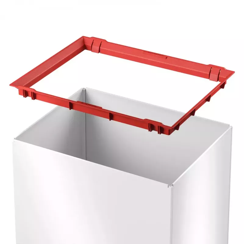 Hailo Big-Box Swing L Rechteckiger Stahlabfalleimer Weiß
