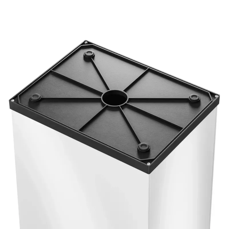 Hailo Big-Box Swing L Rechteckiger Stahlabfalleimer Weiß