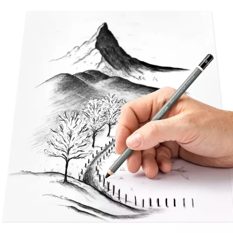 Kohlestift Staedtler Mars Lumograph 4 Stk. Schwarz